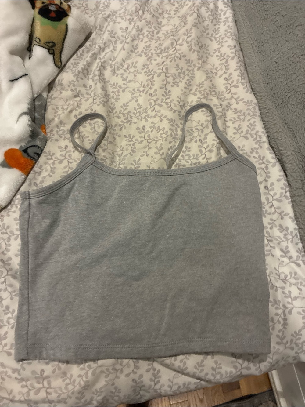 Wild Fable Women's Gray Spaghetti Strap Crop Tank Top